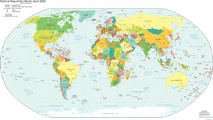 Карта доменов мира - подробная